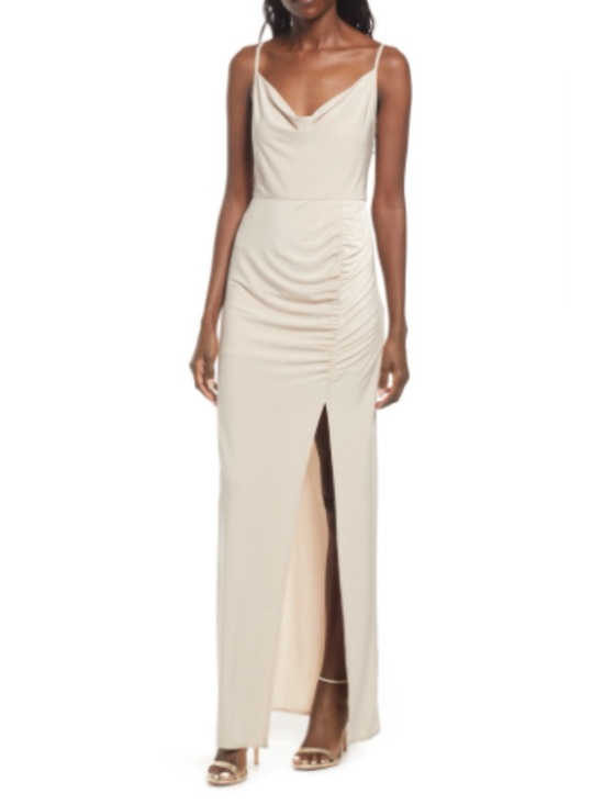 Wayf Dresses & Skirts - Wayf The Layla Ruched Cowl Neck Gown